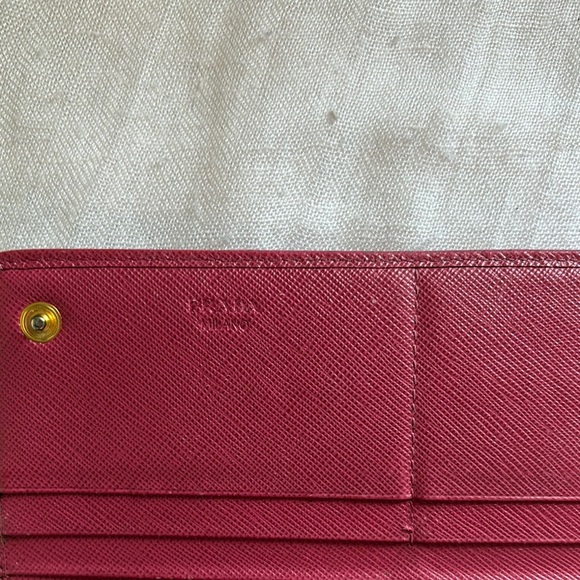 Prada Pink Saffiano Leather Wallet - Picture 10 of 15